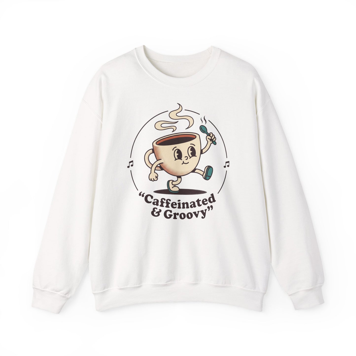 Unisex Heavy Blend™ Crewneck Sweatshirt - Caffeinated and Groovy